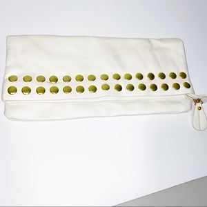Steve Madden Cream Leather Clutch purse